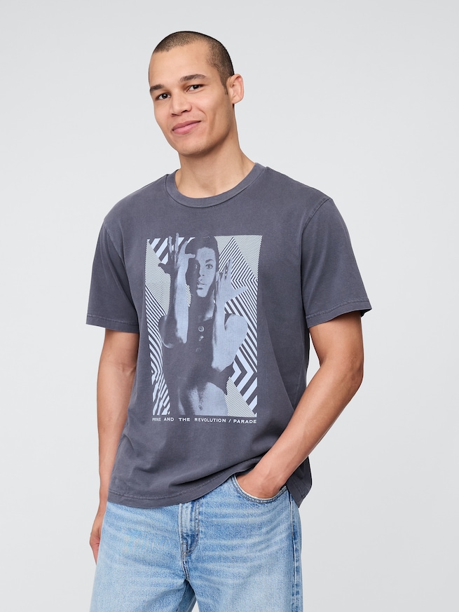 プリンス＆ザ・レボリューション グラフィックTシャツ-0