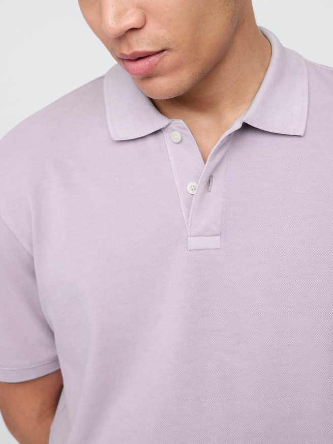 リラックス ピケポロシャツ-3