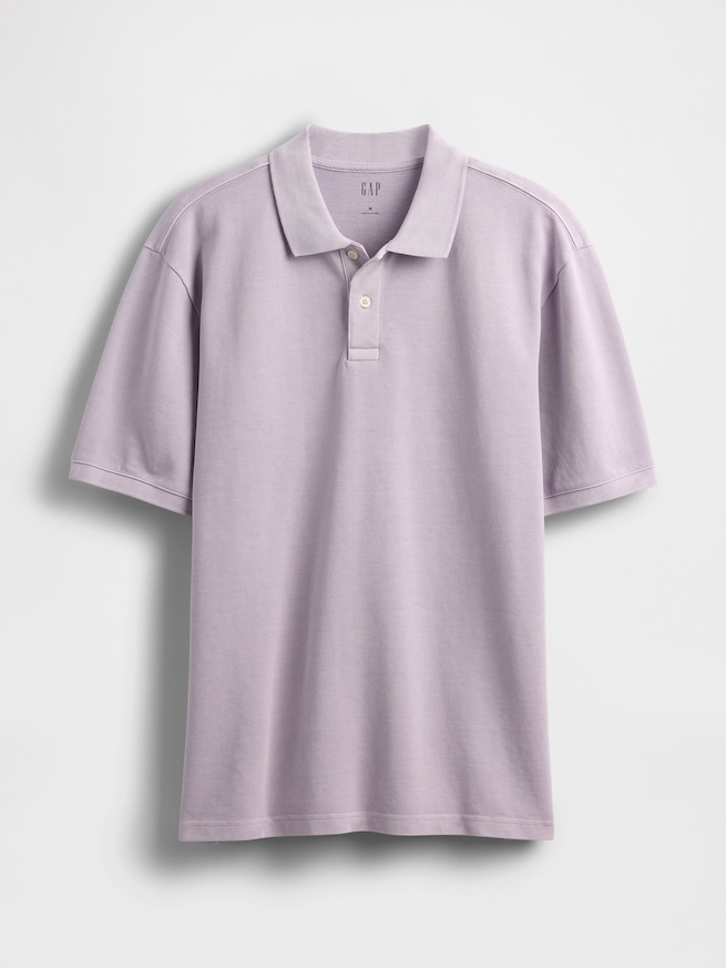 リラックス ピケポロシャツ-4