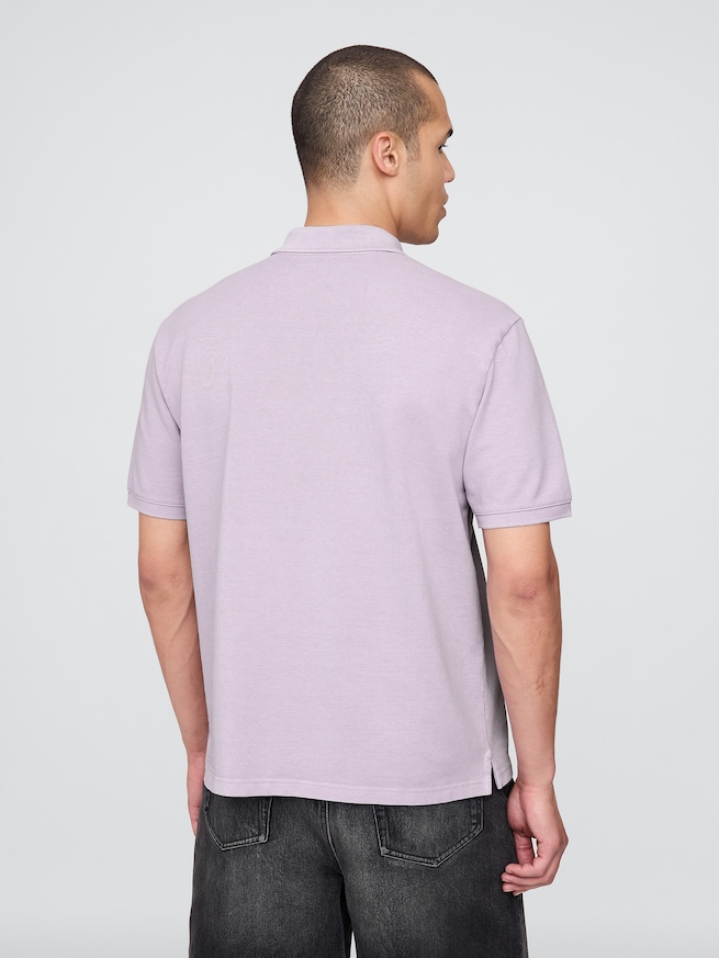 リラックス ピケポロシャツ-2