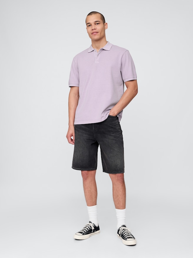 リラックス ピケポロシャツ-1