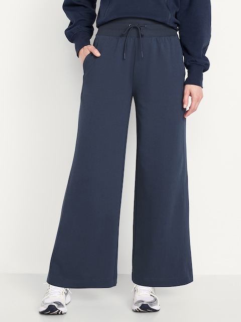 Extra High-Waisted Dynamic Fleece Wide-Leg Sweatpants