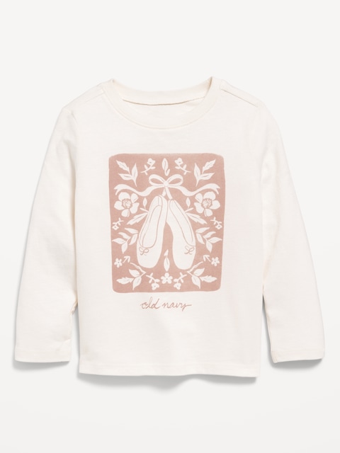 Long-Sleeve Logo-Graphic T-Shirt for Toddler Girls