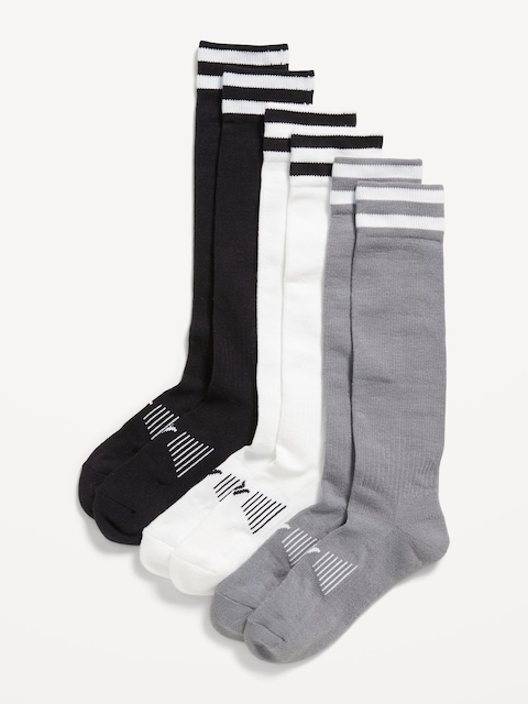 Knee High Go-Dry Soccer Socks 3-Pack for Boys