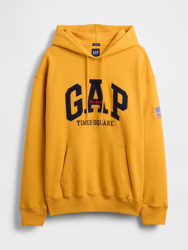 ヘビーウェイト タイムズスクエア GAPロゴパーカー-4