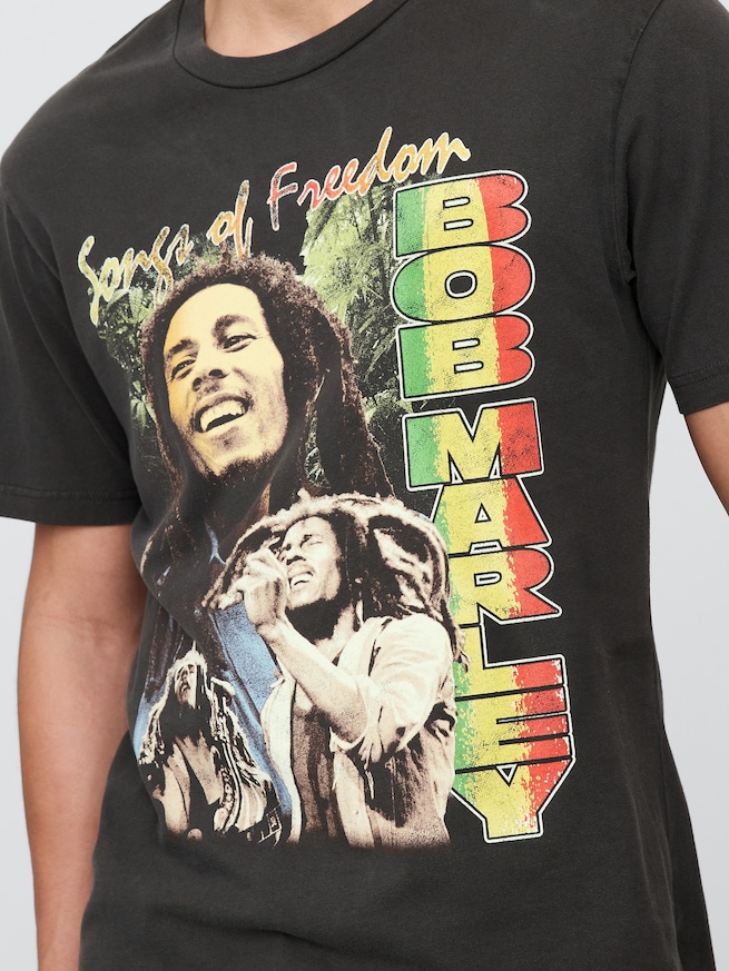 ボブ・マーリー グラフィックTシャツ-3
