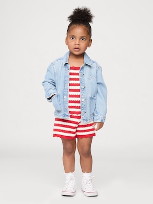 スカラップ クロシェ プルオンショートパンツ (幼児・ベビー)