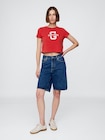オーガニックコットン ヴィンテージソフト クロップドTシャツ-1