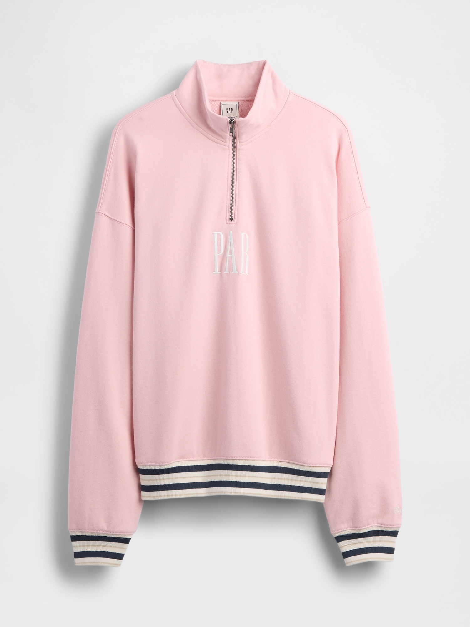 Gap × Malbon ヘビーウェイト ロゴ 1/4ジップアップ トレーナー-7