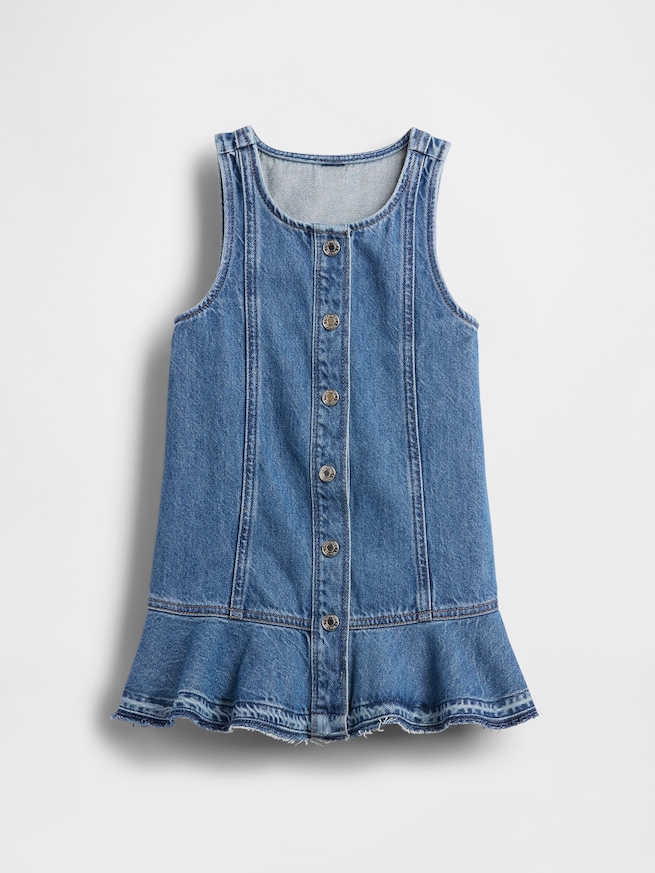 デニム 裾ペプラム ワンピース (幼児・ベビー)-1