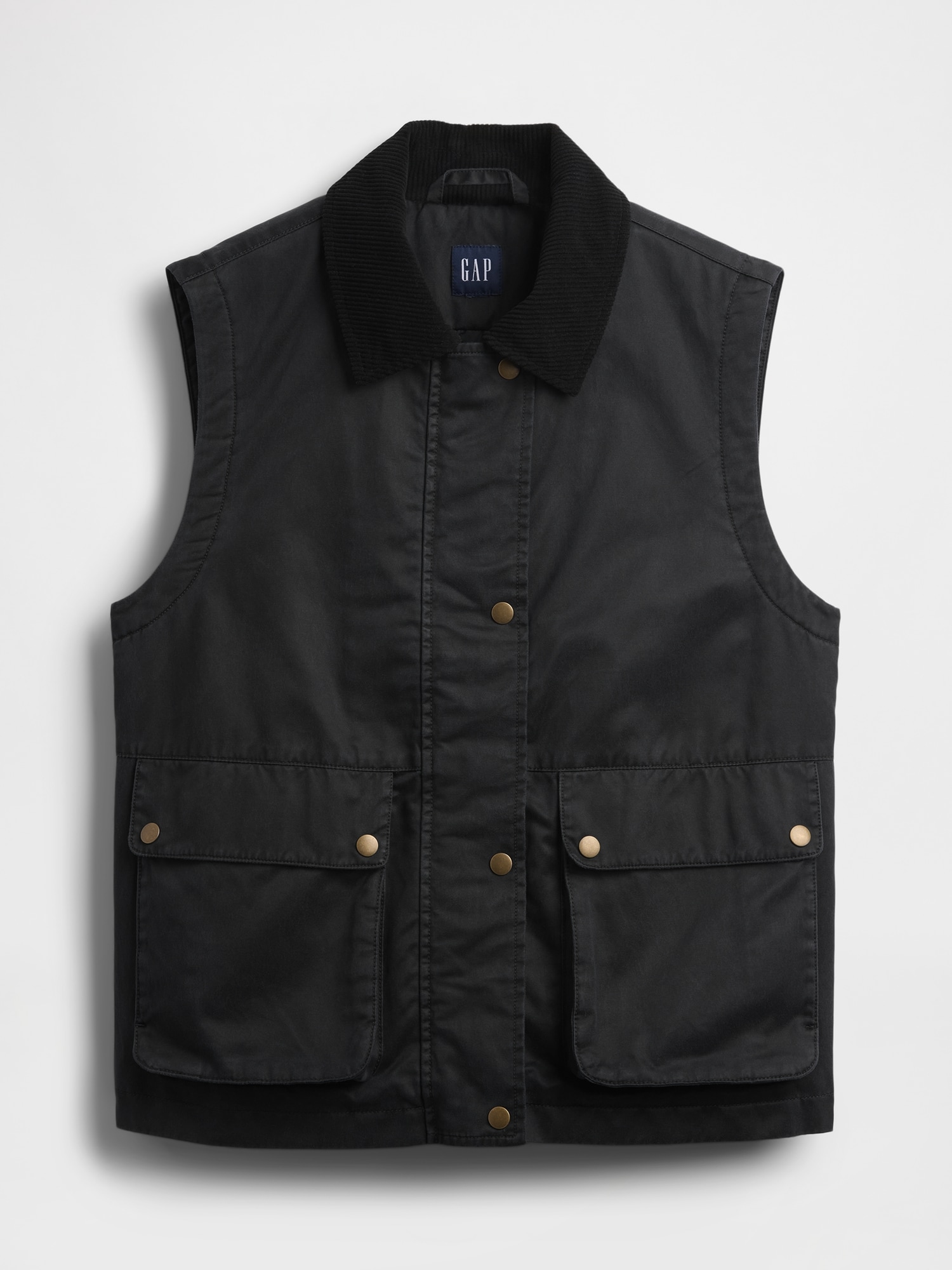 WAX Sサイズ 中綿ベスト ブラック WX-0390 WAX(ワックス) / 中綿ベスト / Puff vest - BLACK / WX-0390