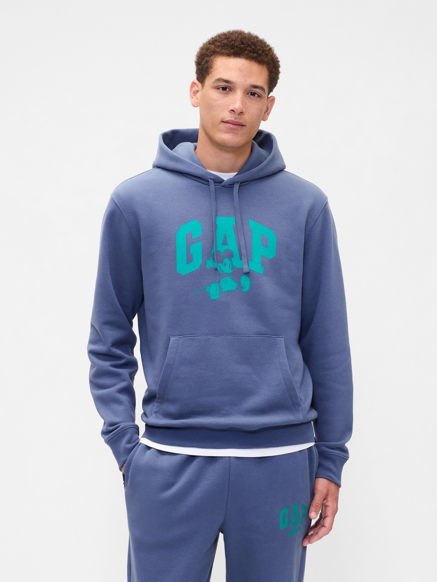 Disney × Mickey Mouse Relaxed Logo Hoodie