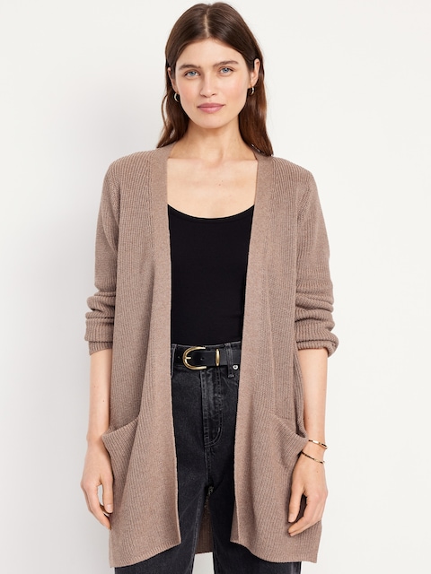 Longline Open-Front Sweater