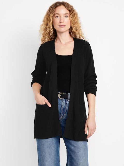 Longline Open-Front Sweater