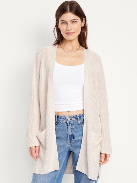 Longline Open-Front Sweater