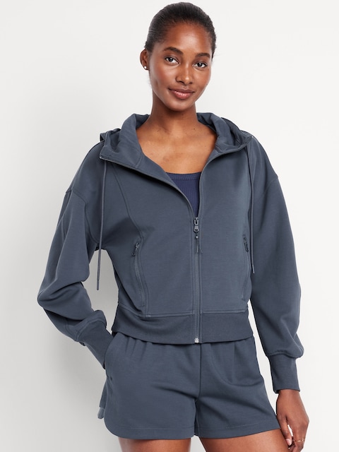 Dynamic Fleece Oversized Full-Zip Hoodie Sweatshirt