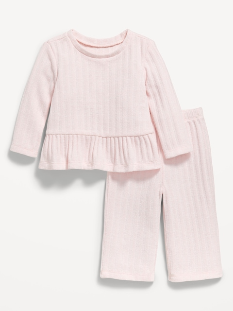 Cozy Long-Sleeve Sweater and Pants Set for Baby