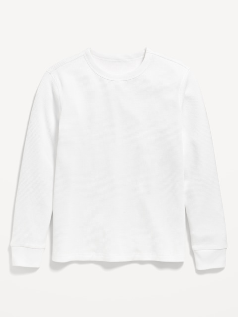 T-SHIRT À MANCHES LONGUES EN TRICOT ISOTHERME GAUFRÉ POUR GARÇON