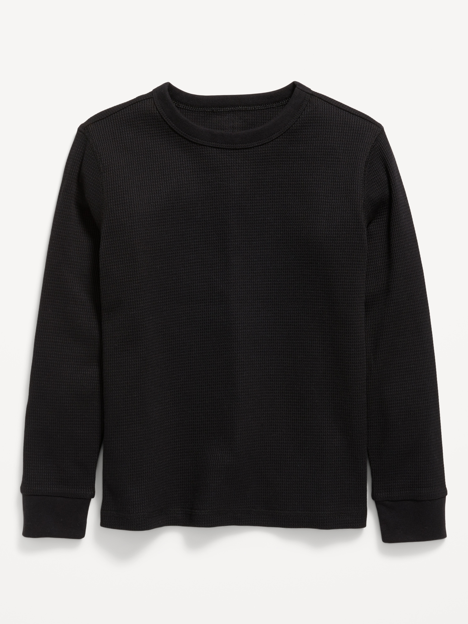 Long-Sleeve Waffle-Knit T-Shirt for Boys