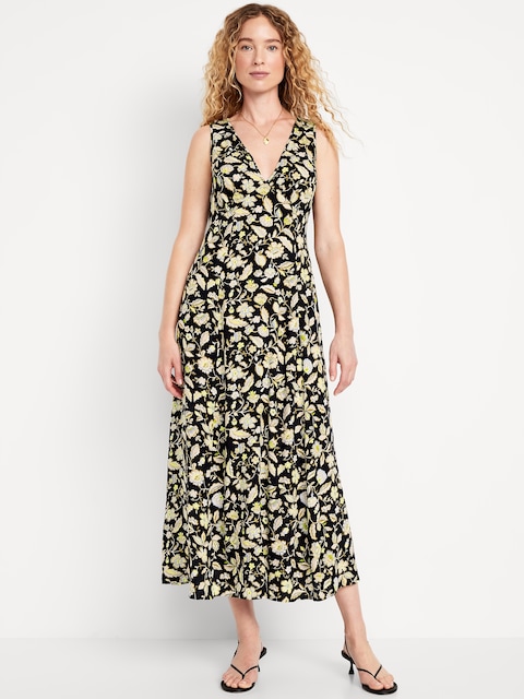 Fit & Flare Floral Maxi Dress