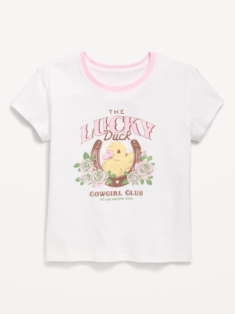 T-SHIRT À MANCHES COURTES À IMPRIMÉ POUR FILLE