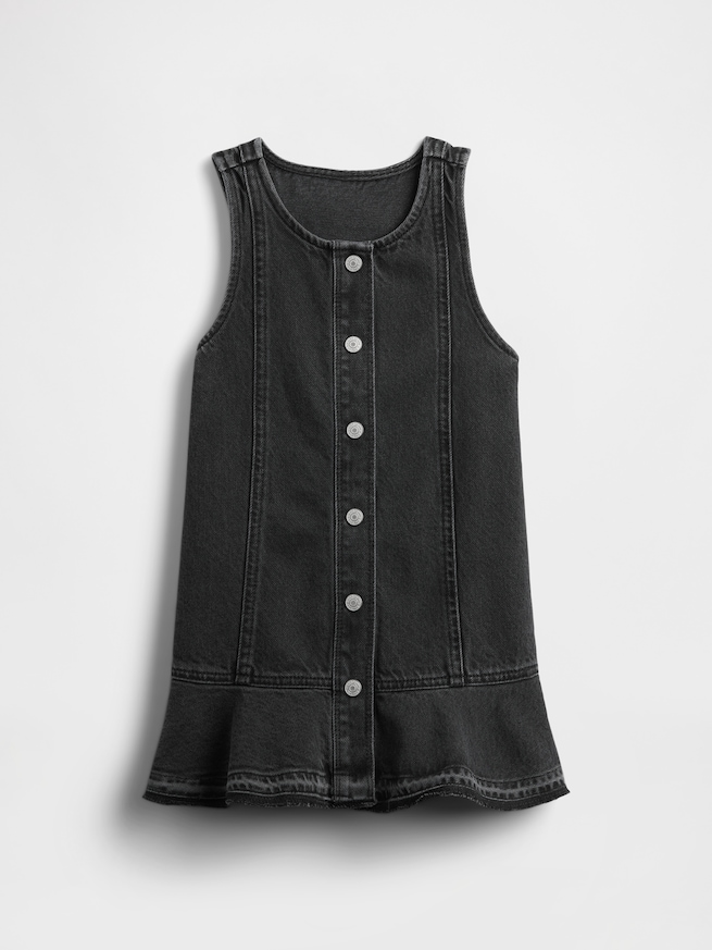 デニム 裾ペプラム ワンピース (幼児・ベビー)-1