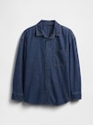 デニム オーバーサイズシャツ (キッズ)-1