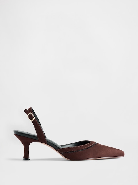 Slingback Kitten Heels