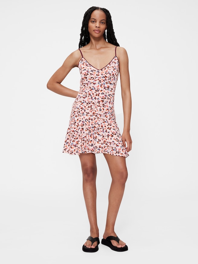 GapStudio クレープ スリップ ミニドレス-0