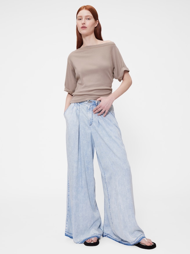 GapStudio モダン オフショルダートップス-1