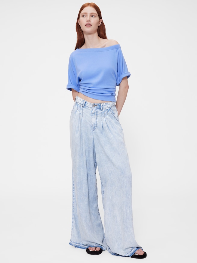 GapStudio モダン オフショルダートップス-1