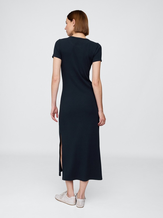 モダンリブ マキシ Tシャツワンピース-1