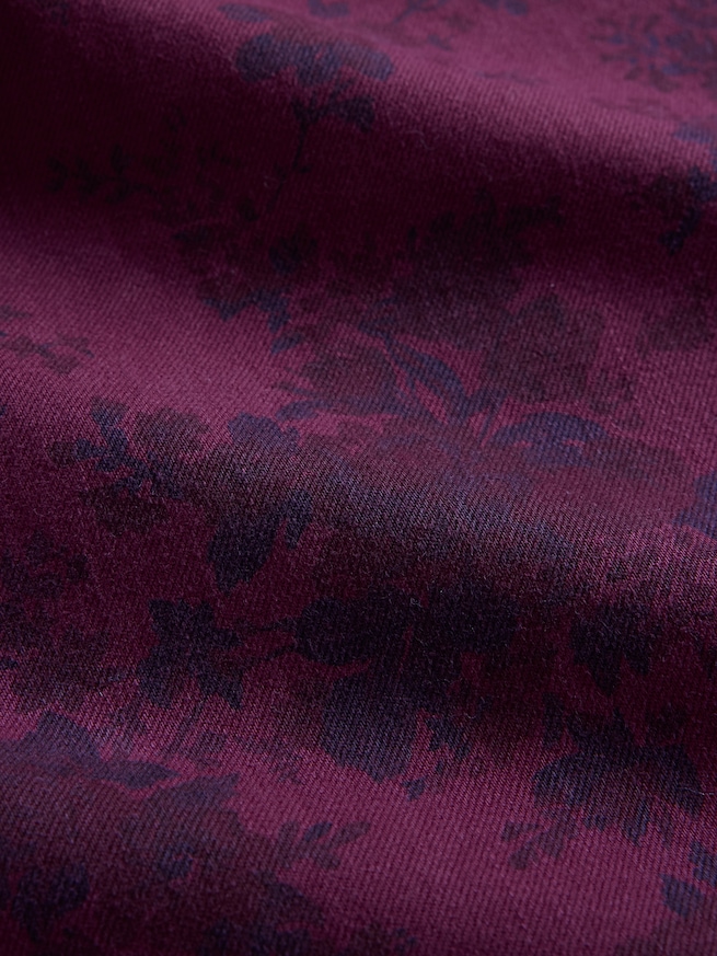 ミッドライズ フローラル バギーデニム-7