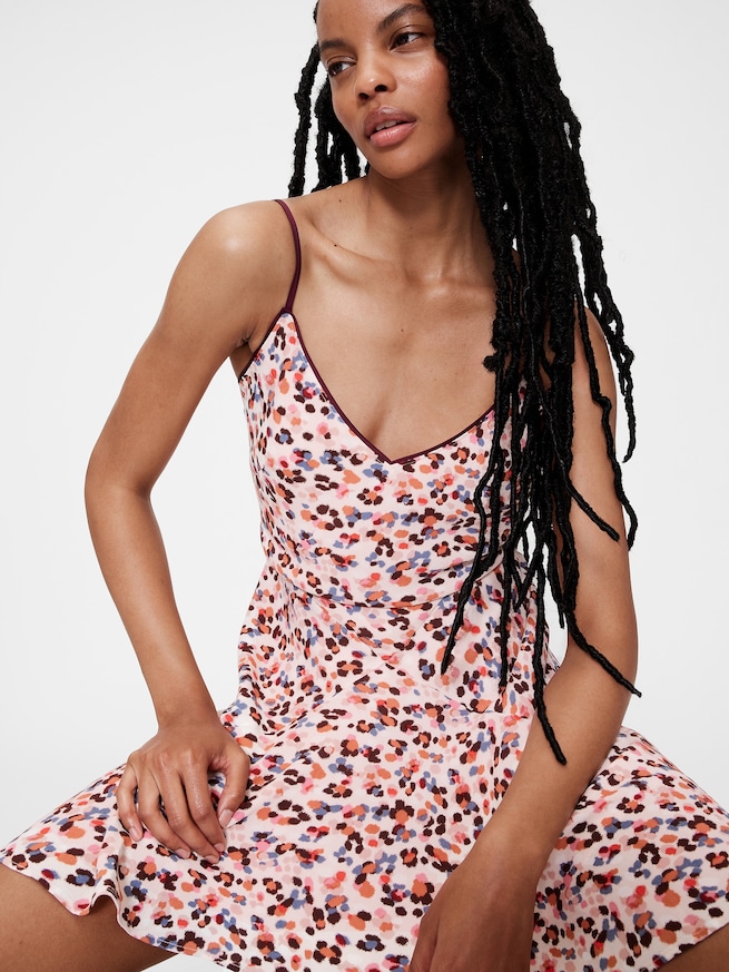 GapStudio クレープ スリップ ミニドレス-1