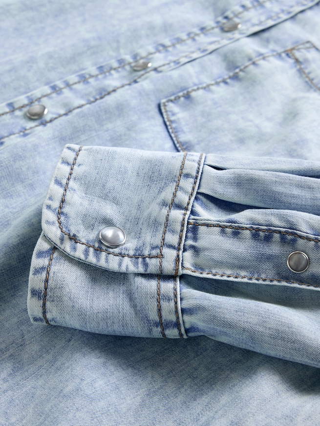 GapStudio ドレープデニム シャツドレス-5