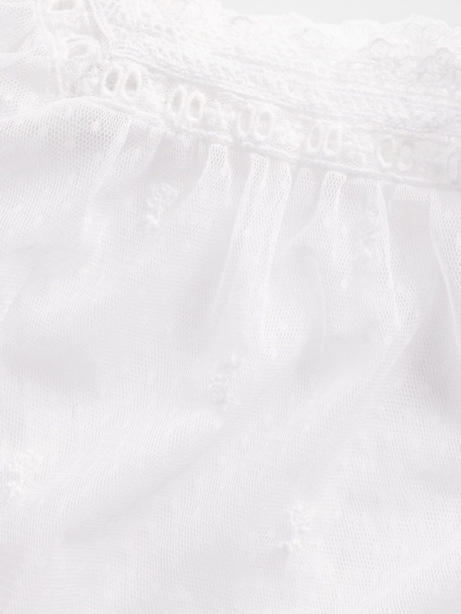 Sheer Tulle Embroidered Top
