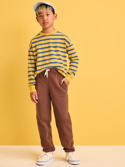 PANTALON DE JOGGING COUPE GÉNÉREUSE EN COTON OUATÉ POUR GARÇON