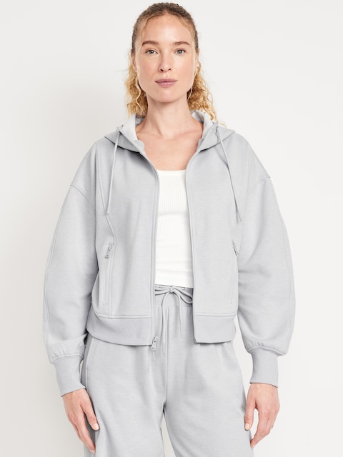 Dynamic Fleece Oversized Full-Zip Hoodie Sweatshirt