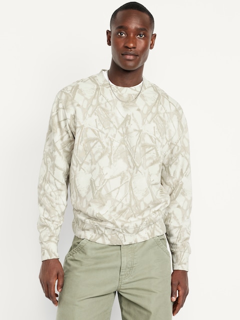 Loose Printed Rotation Crew-Neck Sweatshirt