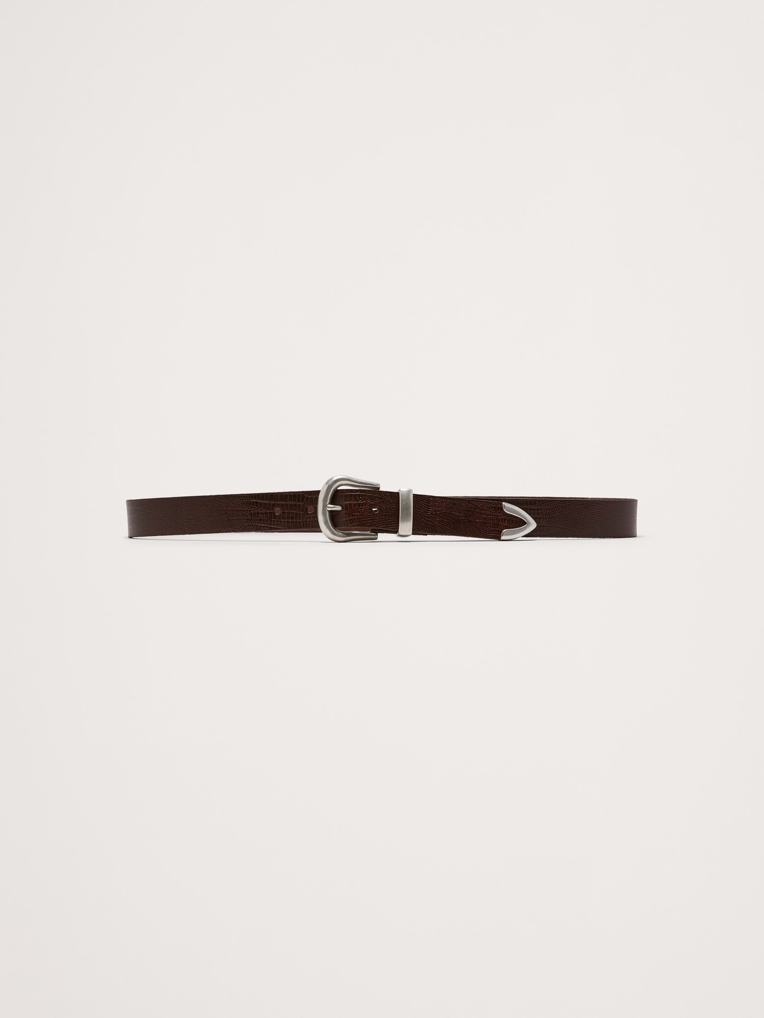 Embossed Leather Western Belt