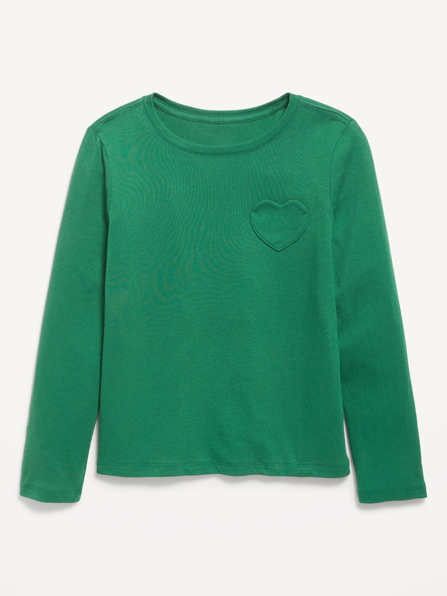 Softest Long-Sleeve Heart-Pocket T-Shirt for Girls