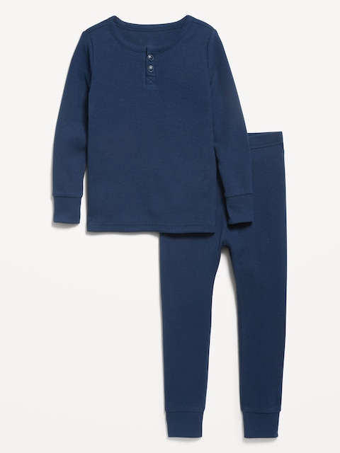 PYJAMA HENLEY CÔTELÉ COUPE AJUSTÉE POUR TOUT-PETIT ET BÉBÉ