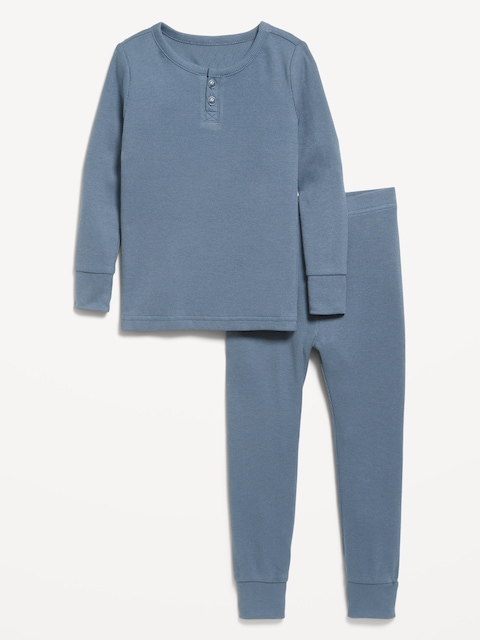 PYJAMA HENLEY CÔTELÉ COUPE AJUSTÉE POUR TOUT-PETIT ET BÉBÉ