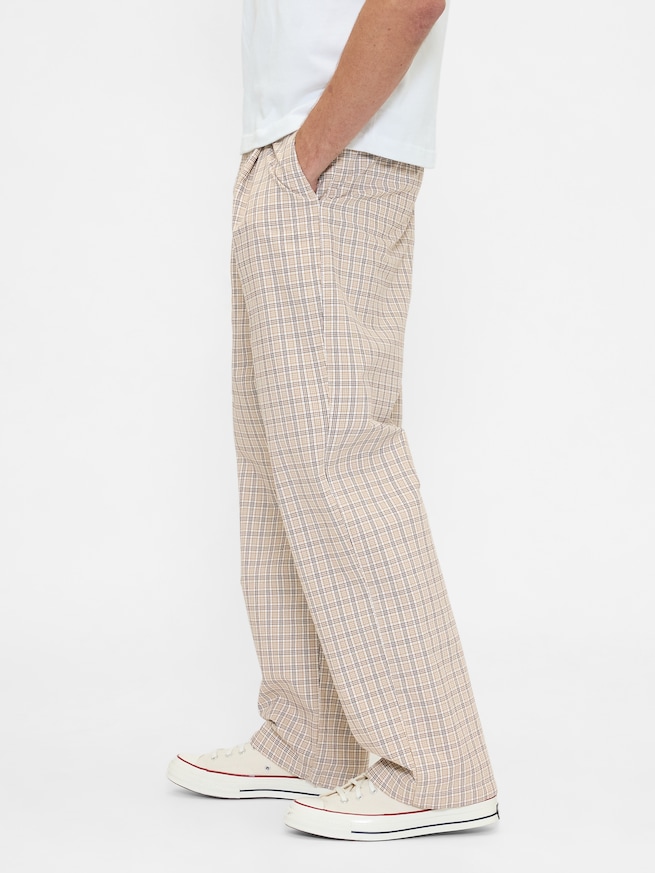 プレイド タック入りパンツ-2