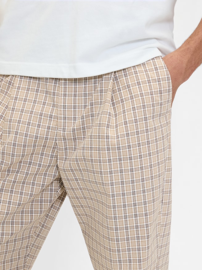 プレイド タック入りパンツ-4