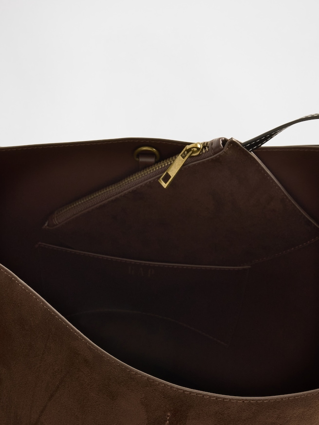 ヴィーガンスエード バケットバッグ-3