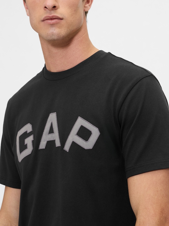 ヘビーウェイト GAPロゴ クロップドTシャツ-3