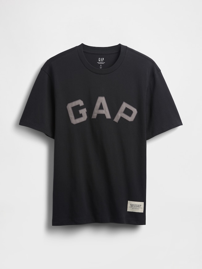 ヘビーウェイト GAPロゴ クロップドTシャツ-4