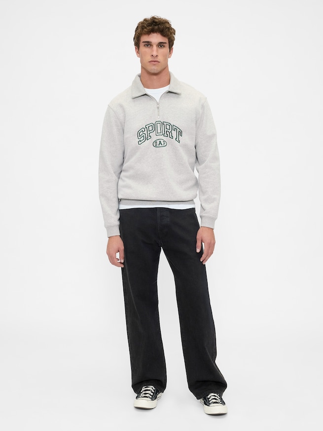 ヴィンテージソフト GAPロゴ 1/4ジップアップ プルオーバー-1