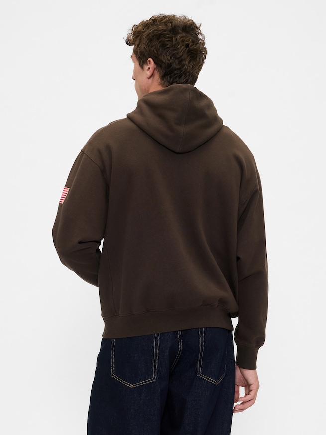 ヘビーウェイト タイムズスクエア GAPロゴパーカー-2